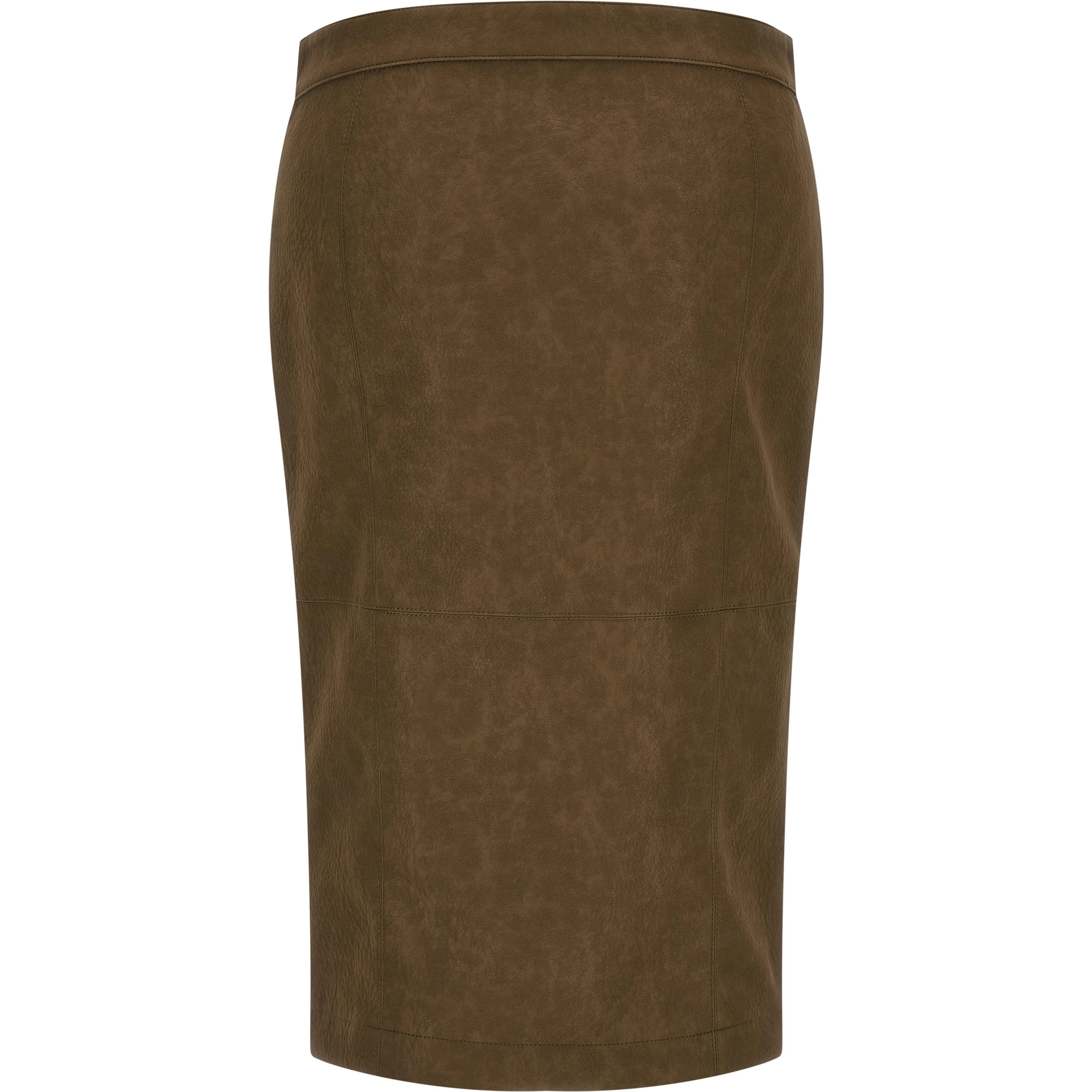 Brown Viscose Midi Skirt