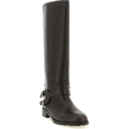 Black Cowhide Over The Knee