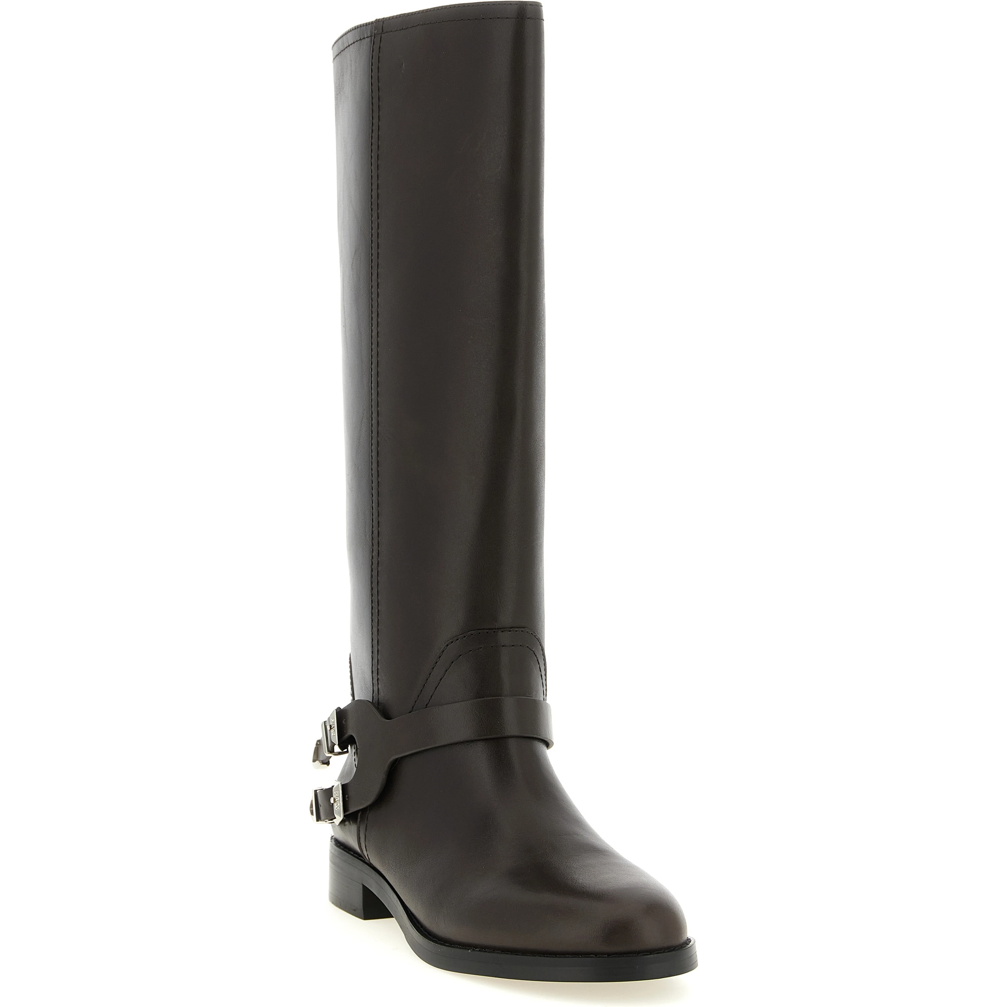 Black Cowhide Over The Knee