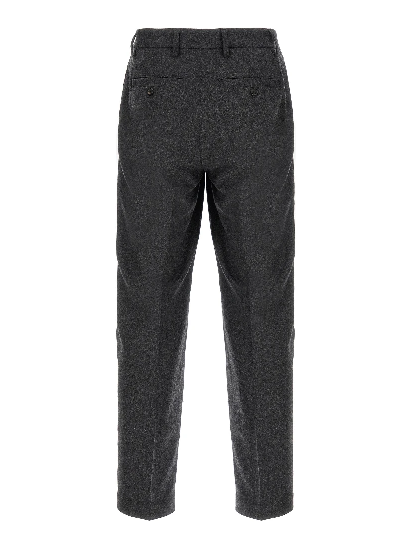 Gray Wool Casual Pants