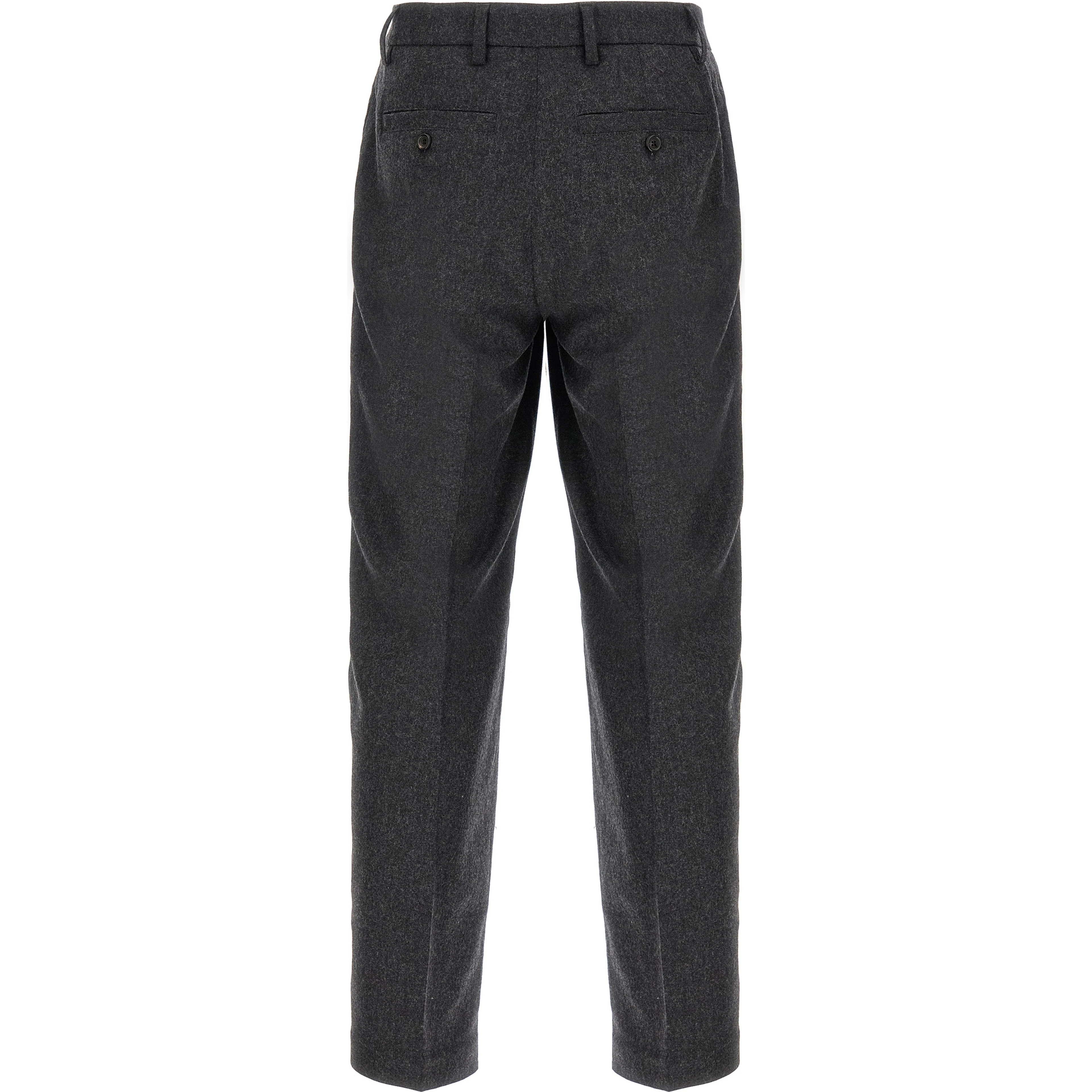 Gray Wool Casual Pants