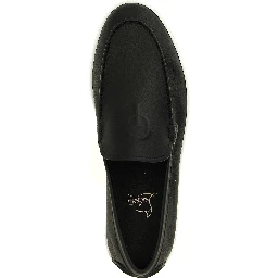 Black Calfskin Slip-On Loafers
