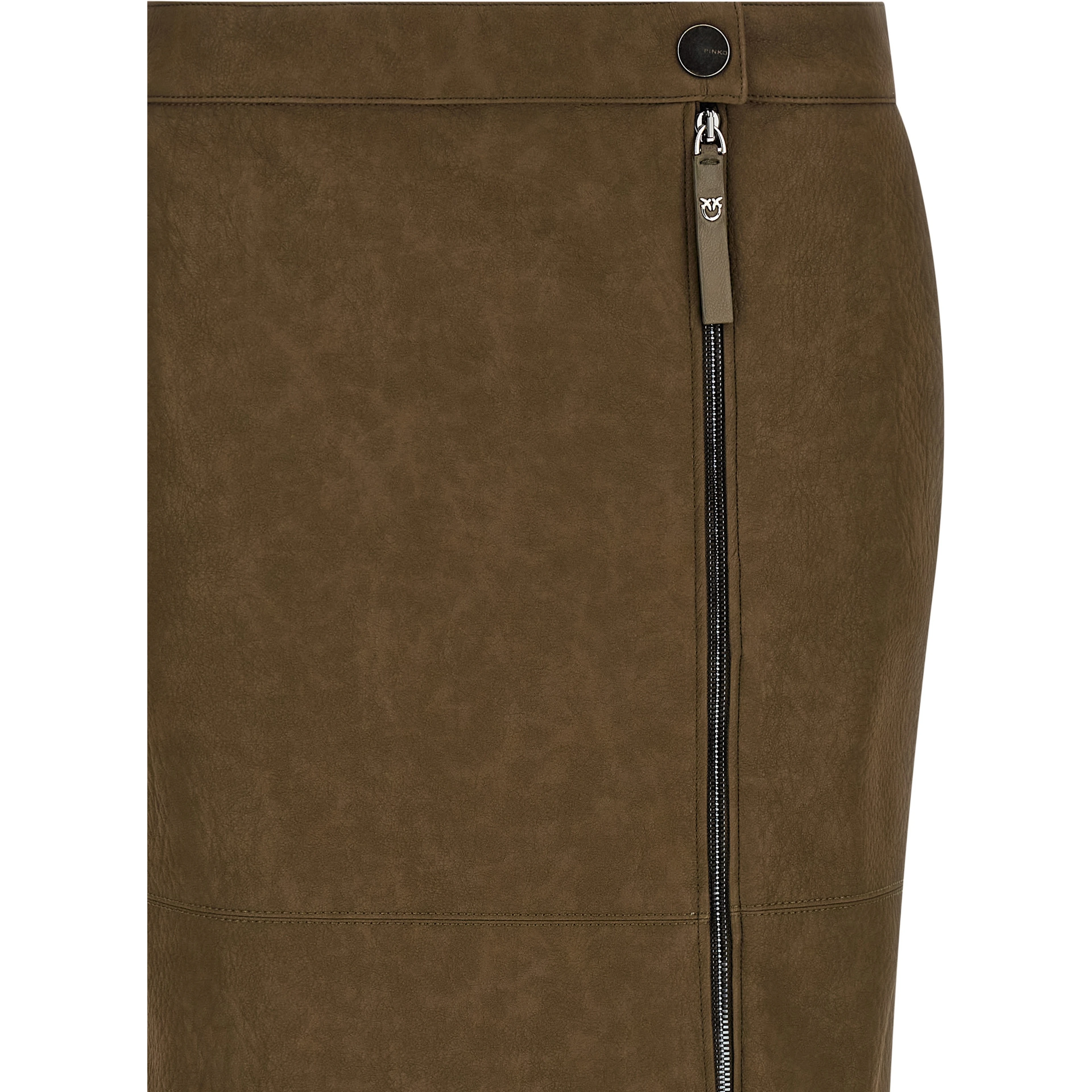Brown Viscose Midi Skirt