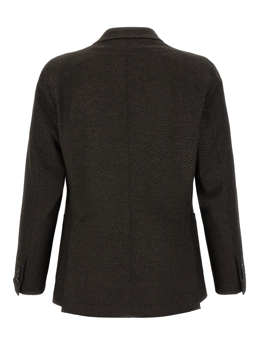 Brown Virgin Wool Blazer