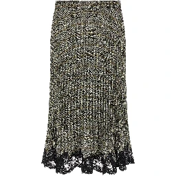 Multicolor Polyester Midi Skirt