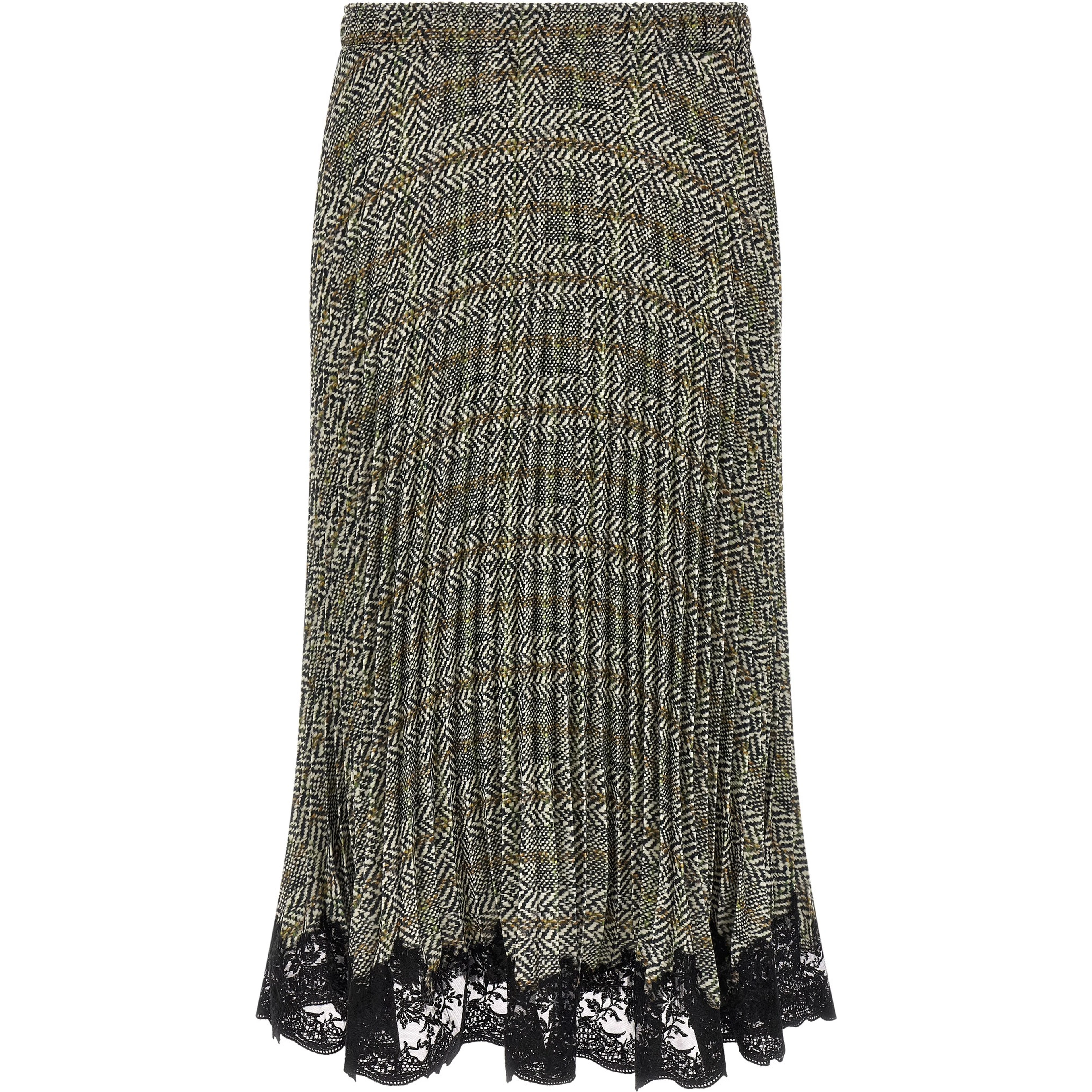 Multicolor Polyester Midi Skirt
