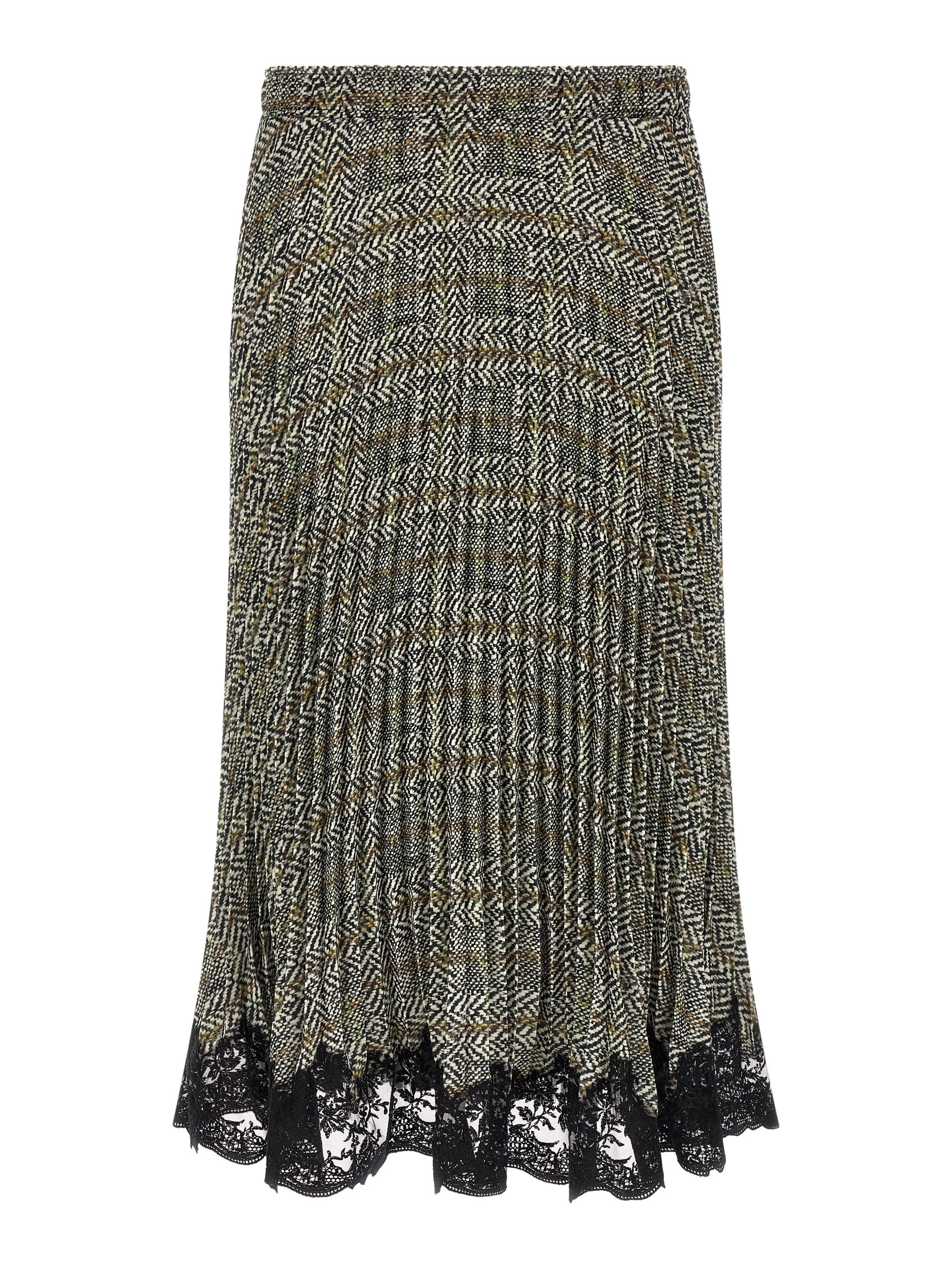 Multicolor Polyester Midi Skirt