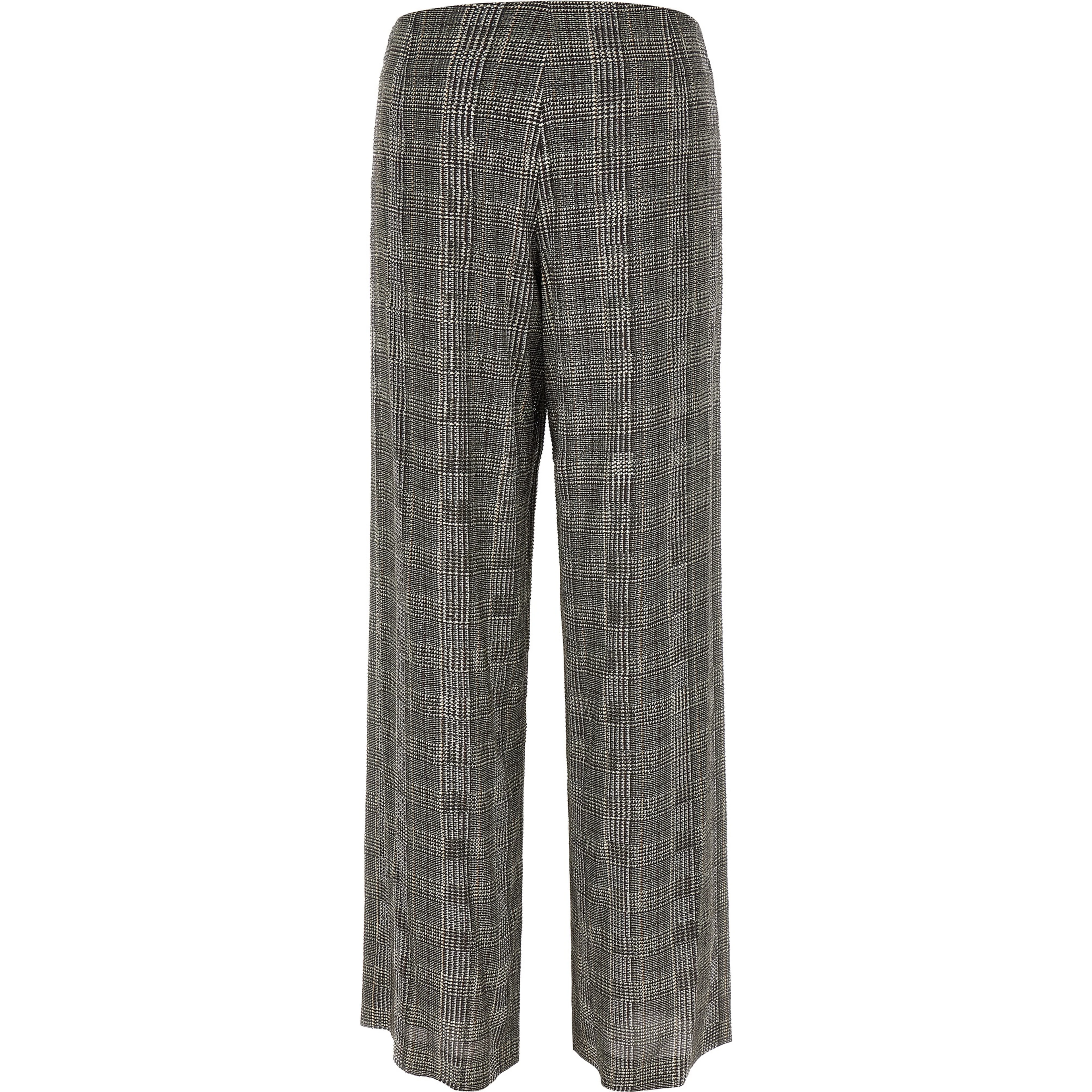 Gray Viscose Casual Pants