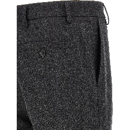 Gray Wool Casual Pants