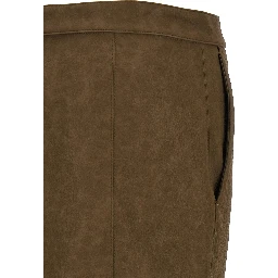 Brown Viscose Midi Skirt