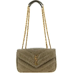 Bicolor Lamb Leather Shoulder Bag