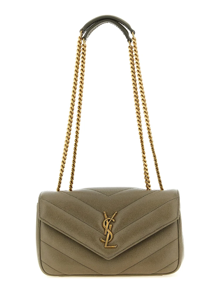 Bicolor Lamb Leather Shoulder Bag