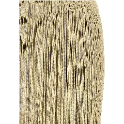 Beige Polyester Midi Skirt