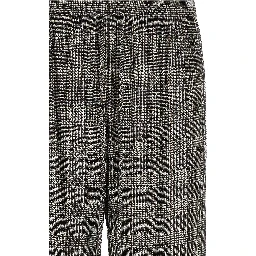 Gray Viscose Casual Pants