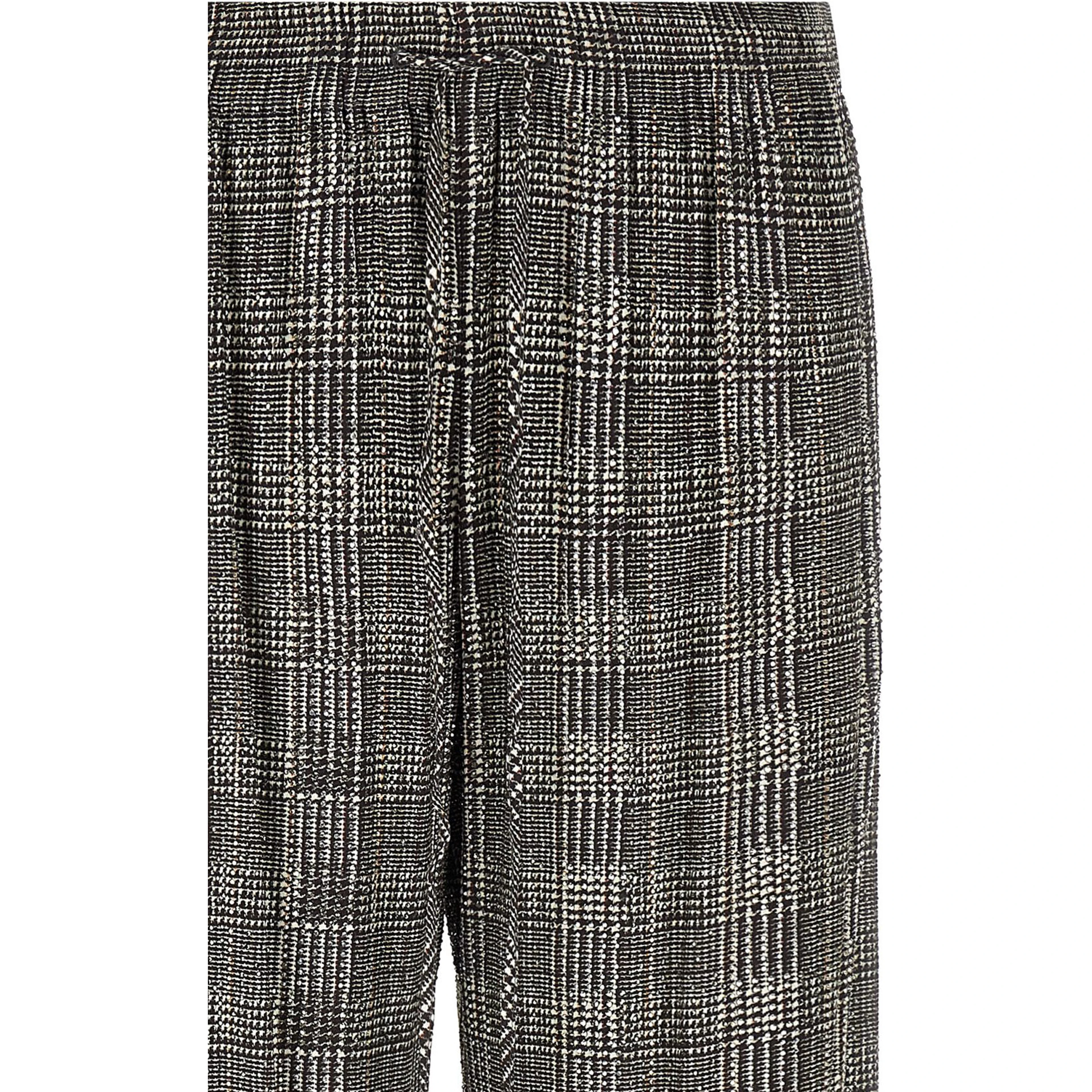 Gray Viscose Casual Pants