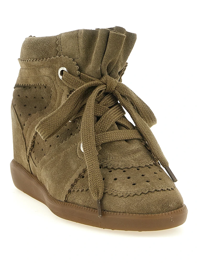 Beige Cowhide Sneakers