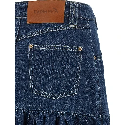 Blue Cotton Long Skirt