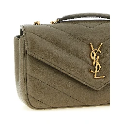 Bicolor Lamb Leather Shoulder Bag