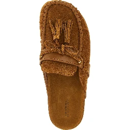 Brown Cowhide Slip-On Loafers