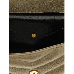 Bicolor Lamb Leather Shoulder Bag