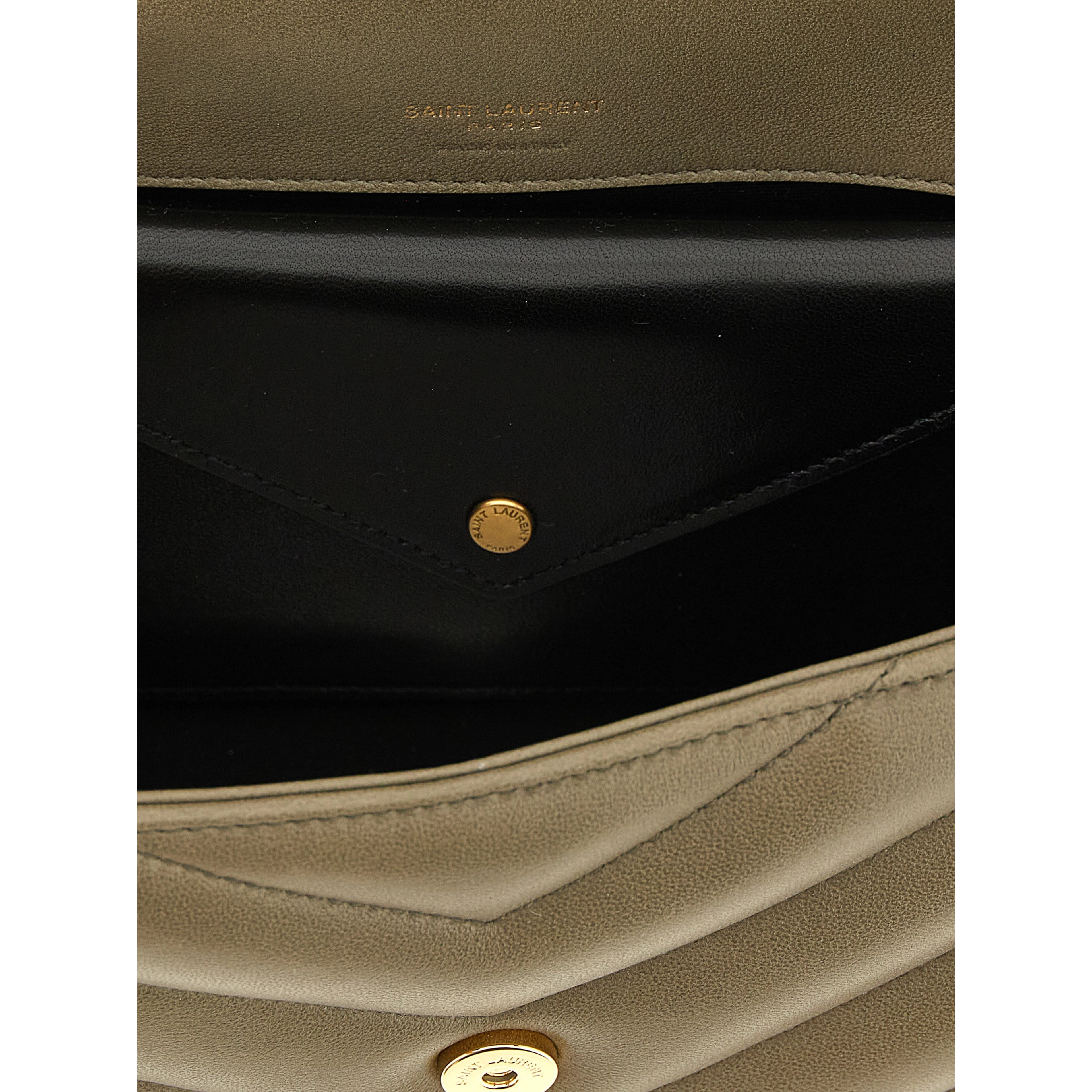 Bicolor Lamb Leather Shoulder Bag