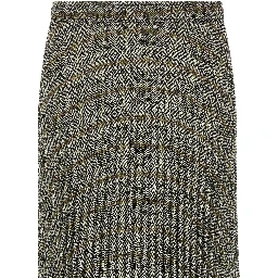 Multicolor Polyester Midi Skirt