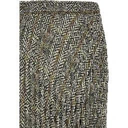 Multicolor Polyester Midi Skirt