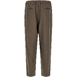 Brown Wool Casual Pants