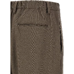 Brown Wool Casual Pants