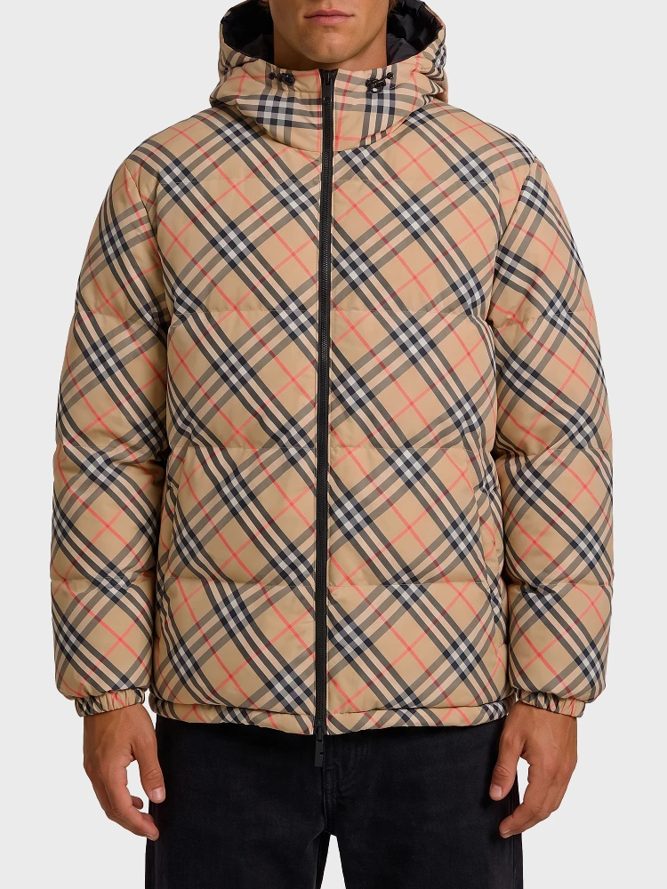 Reversible Snowdonia Check down jacket