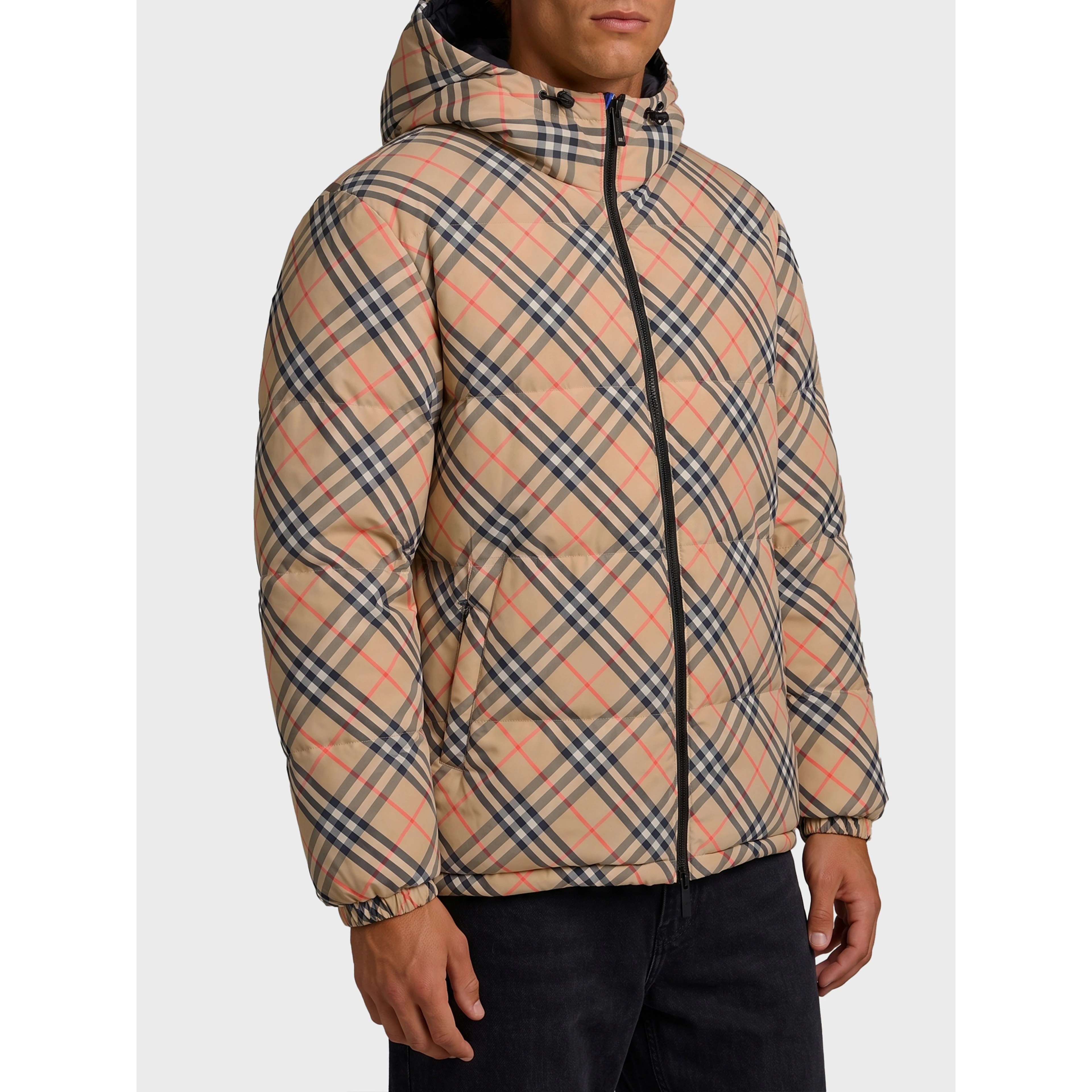 Reversible Snowdonia Check down jacket