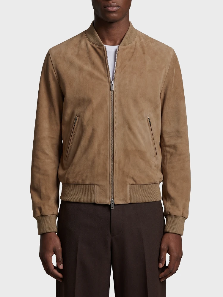 Didier suede bomber jacket