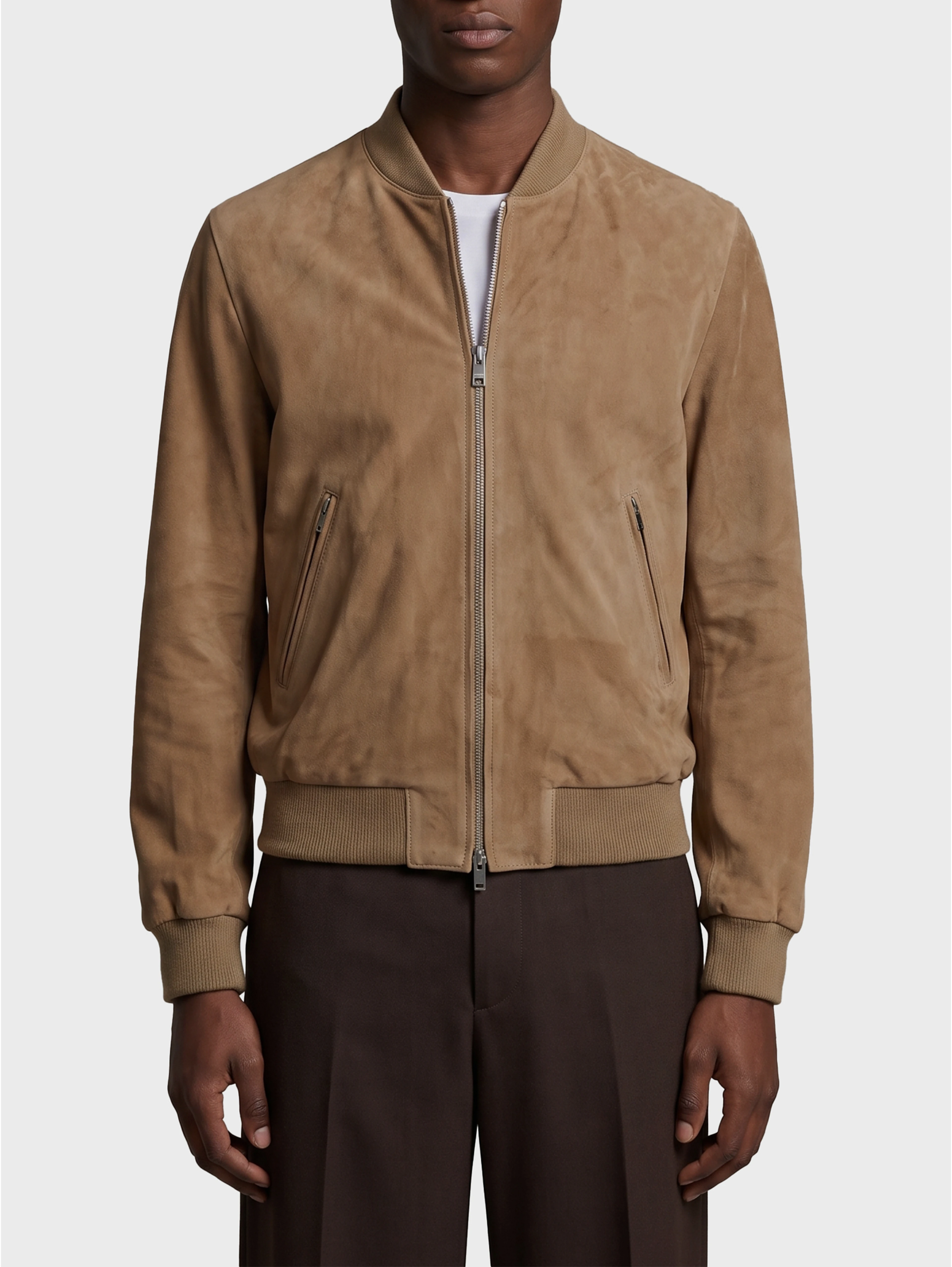 Didier suede bomber jacket