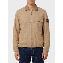 Virgin wool and nylon overshirt