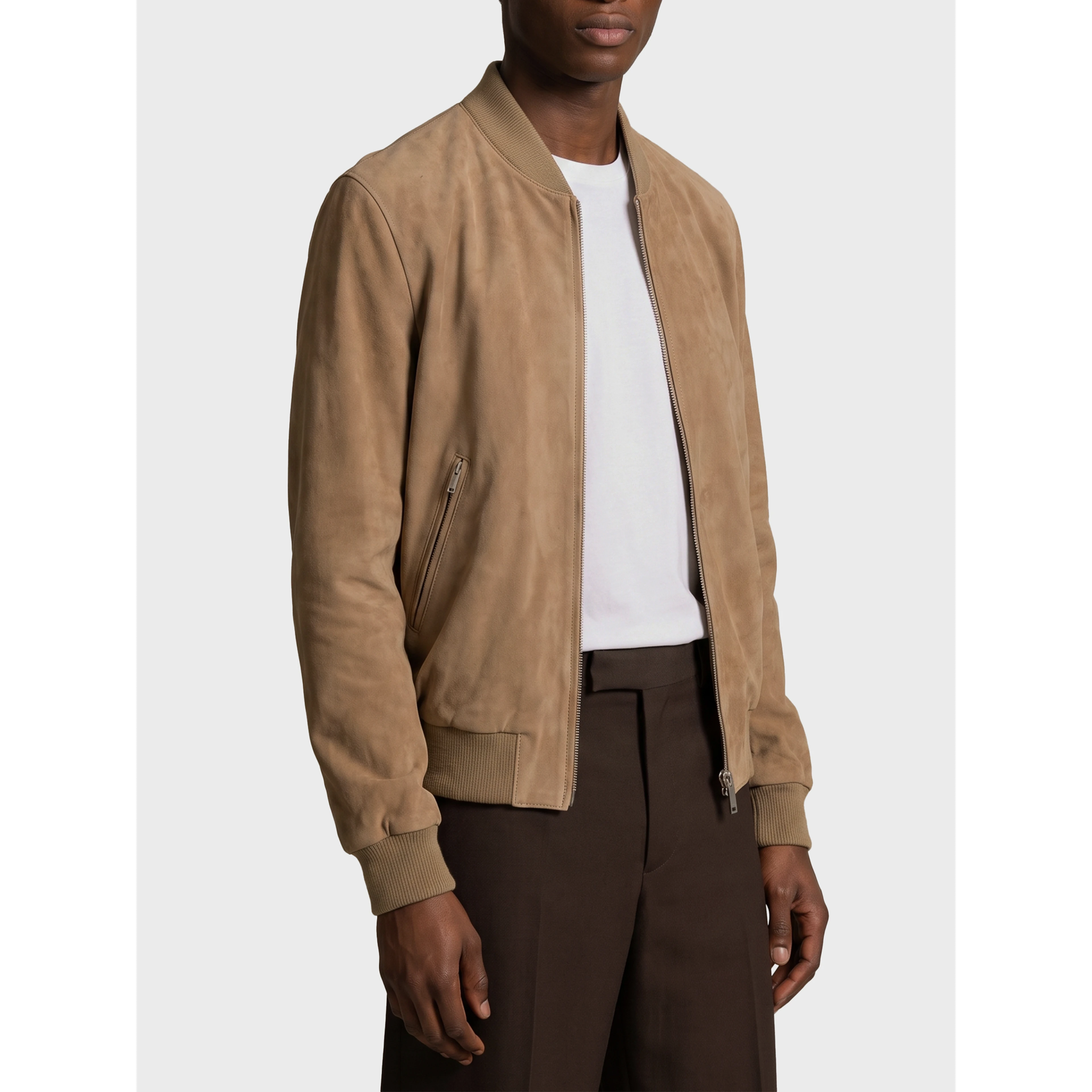 Didier suede bomber jacket