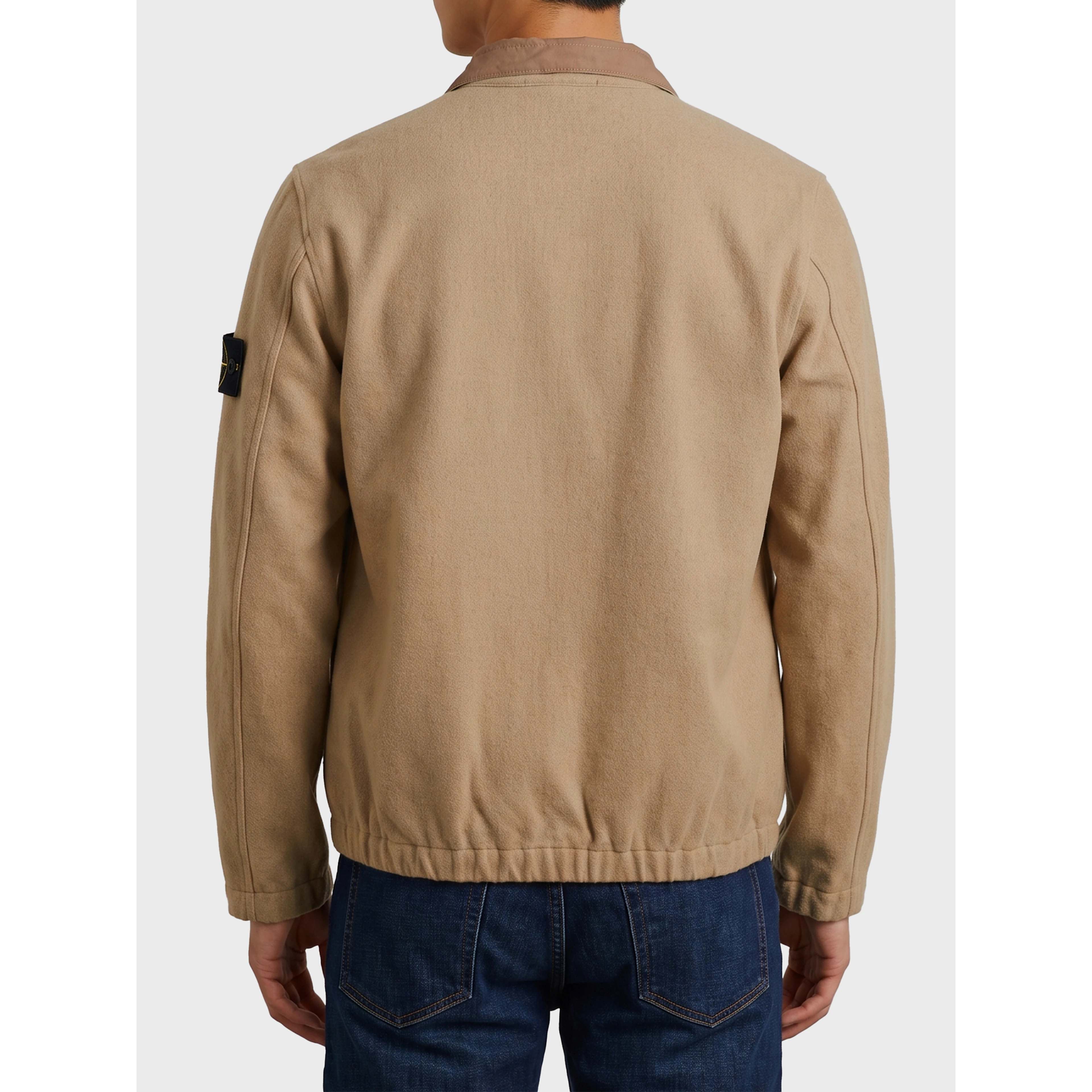Virgin wool and nylon overshirt