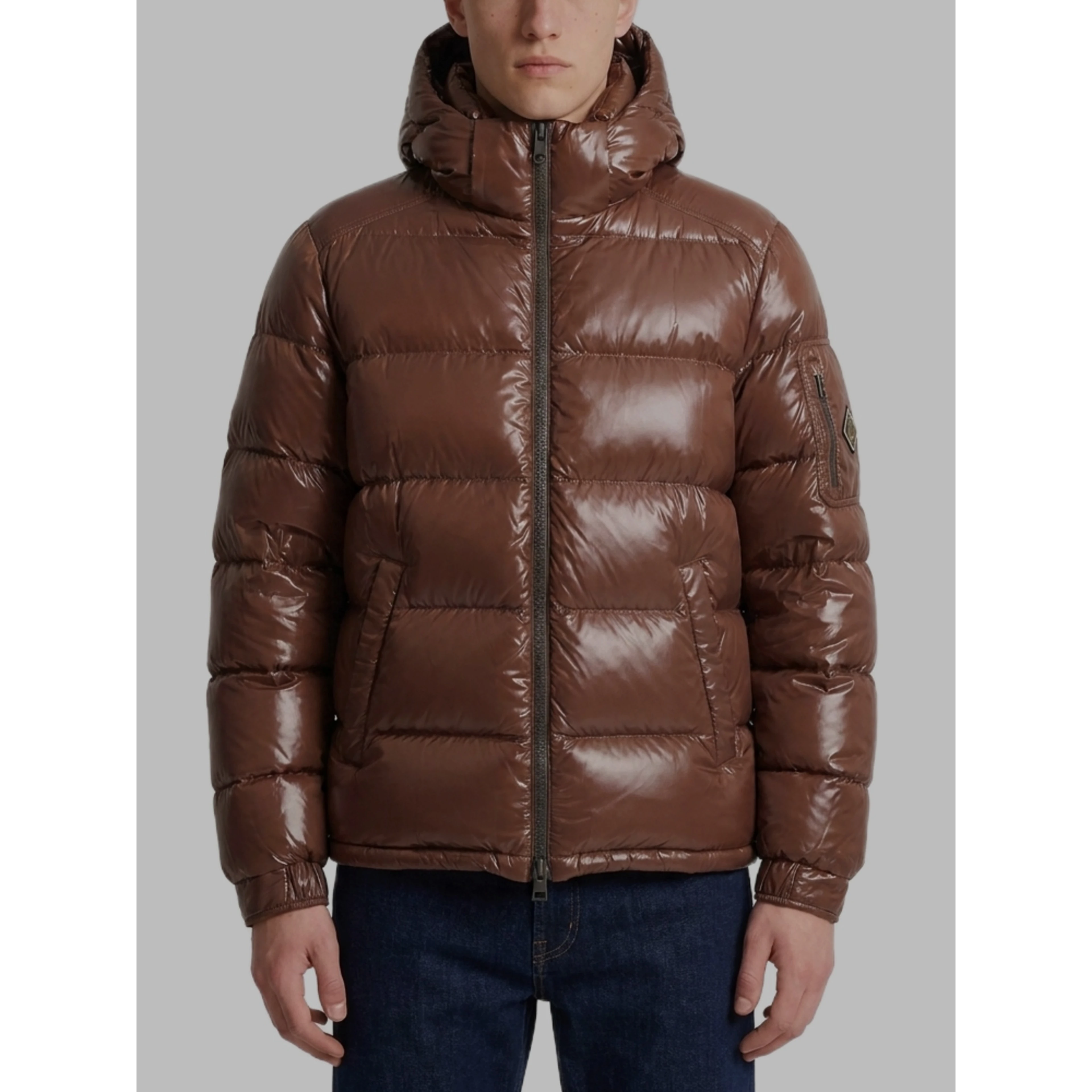 Polar Tech hooded down jacket