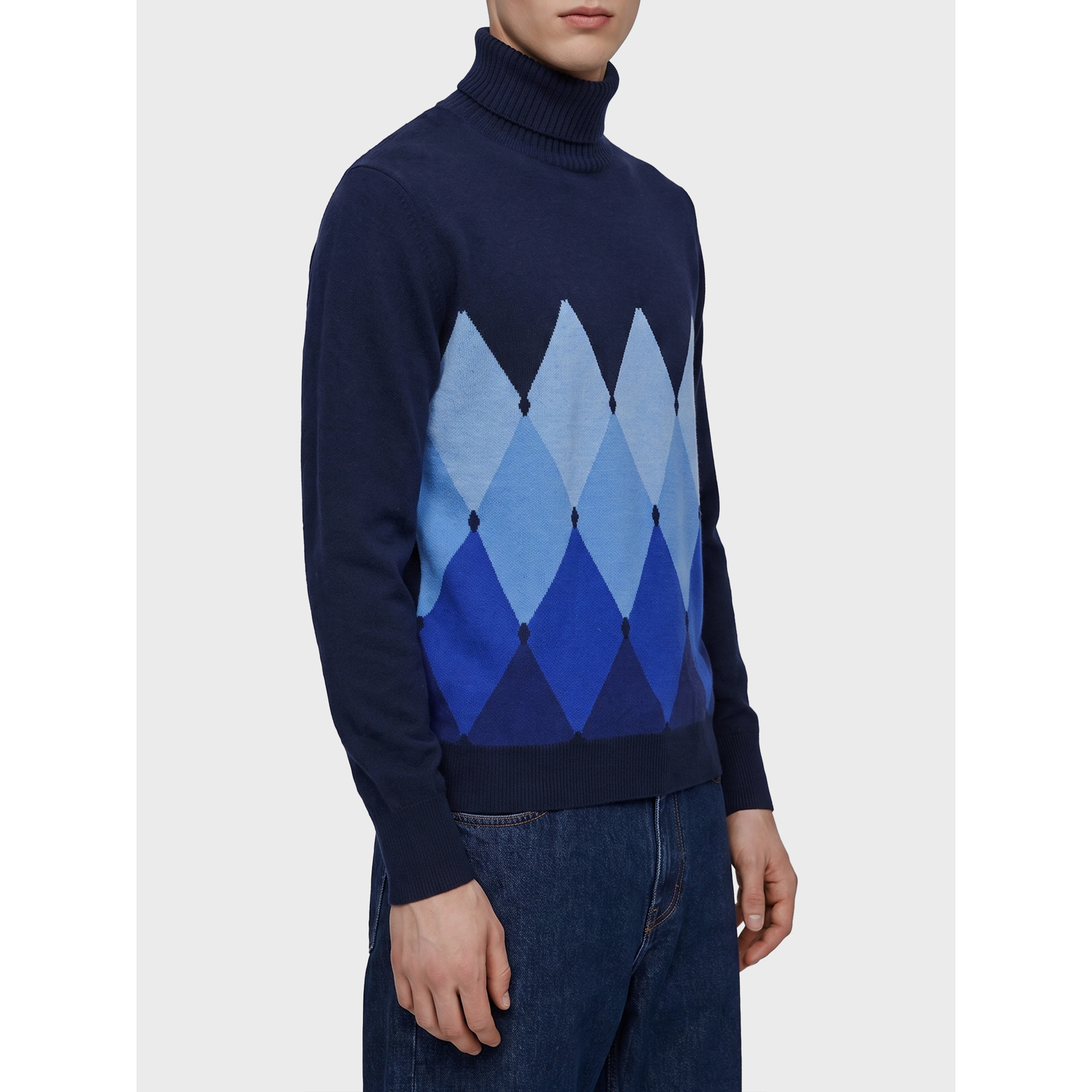 Cashmere Diamond rollneck sweater