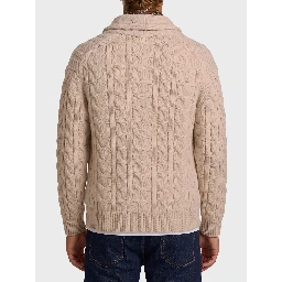 Braided wool cardigan