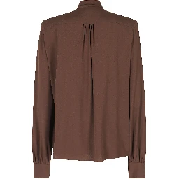 BLUSA COLLO CON FIOCCO  MISTO SETA