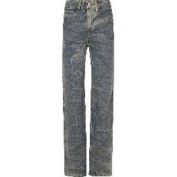 JEANS GAMBA DRITTA DENIM SABBIATO