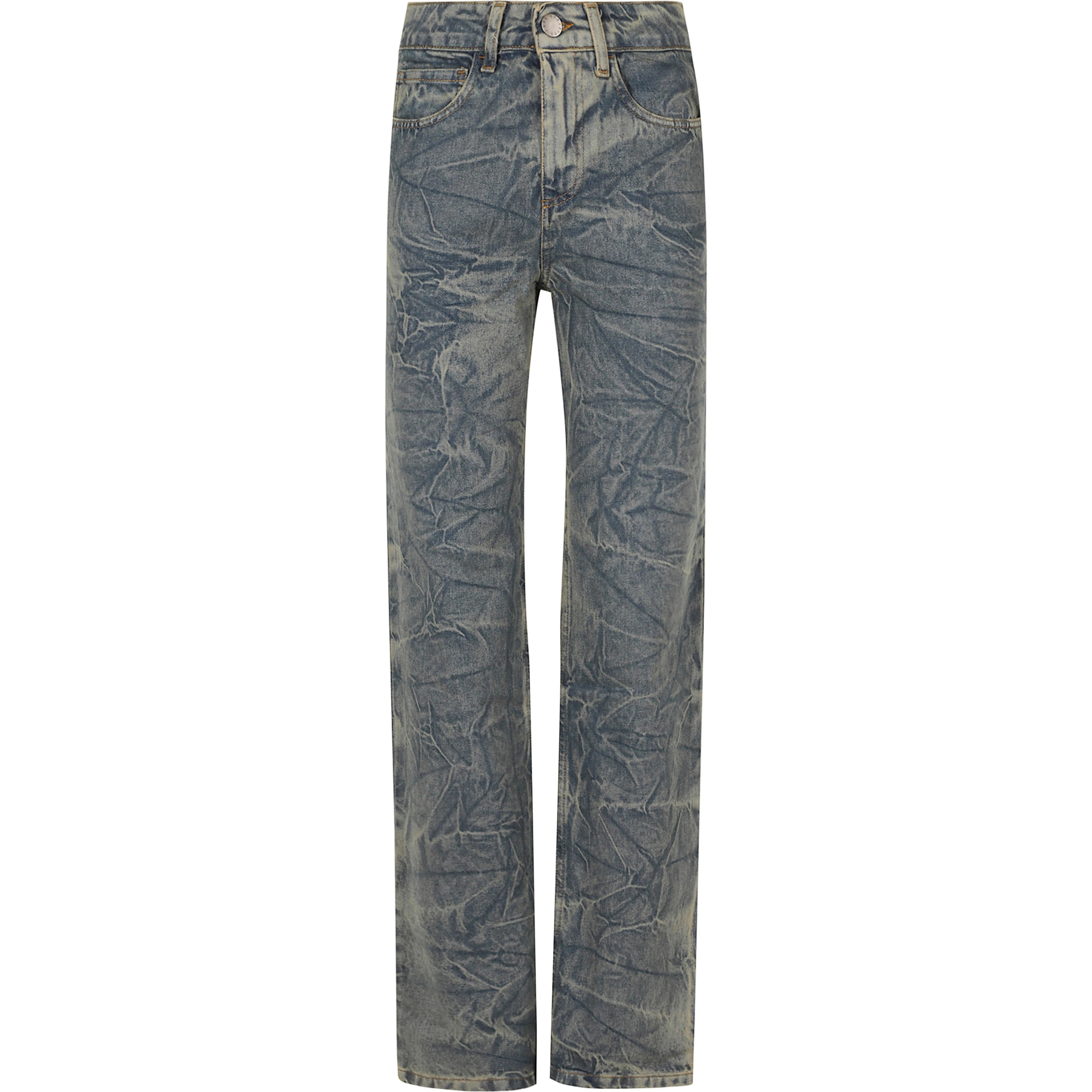 JEANS GAMBA DRITTA DENIM SABBIATO