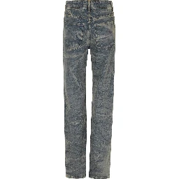 JEANS GAMBA DRITTA DENIM SABBIATO