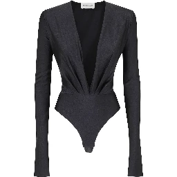 ZELDA BODYSUIT DEEP V NECK BODYSUIT