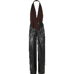 ASTRAL VEGAN LEATHER DETAILED JUMPSUIT
