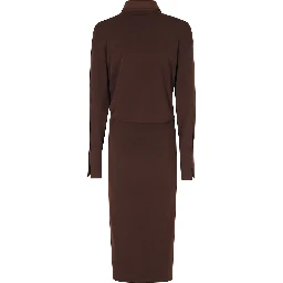 LILIA MIDI DRESS DEEP V COLLAR MIDI DRESS