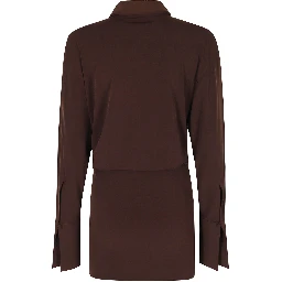 LILIA MINI DRESS DEEP V COLLAR MINI DRESS