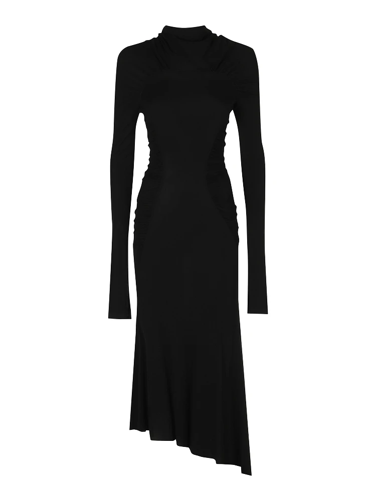LONG SLEEVE GATHERED DRESS