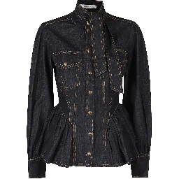 DenDENIM FITTED SHIRT