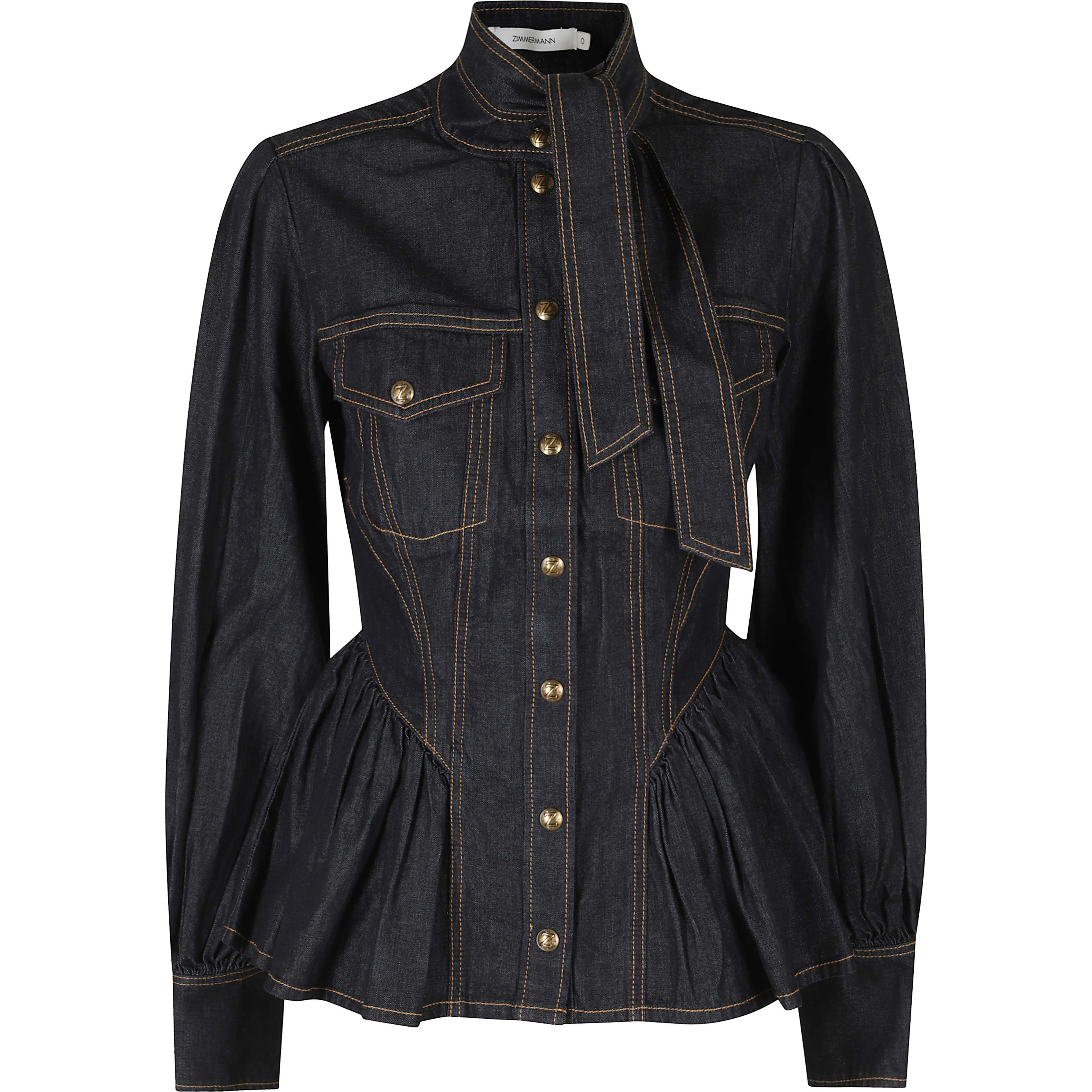 DenDENIM FITTED SHIRT